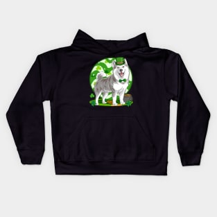 Alaskan Malamute St Patricks Day Leprechaun Kids Hoodie